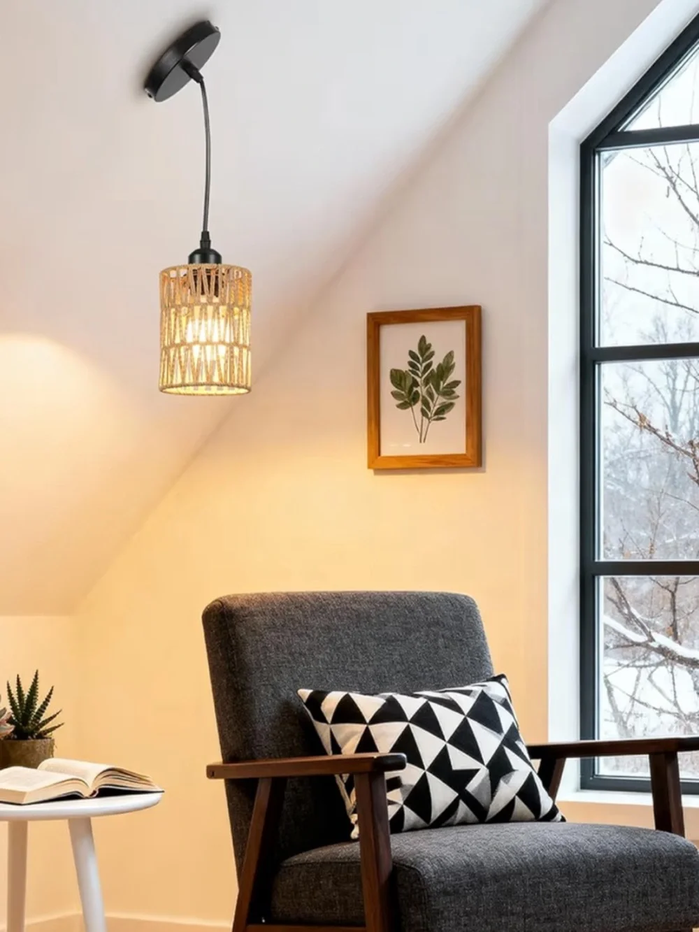NEW! Hand Woven Rattan Pendant Light 4.7